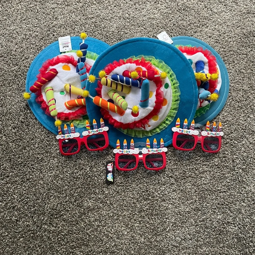 🎈Happy Birthday Hats and Glasses Set 🎈